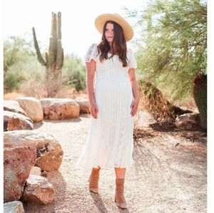 Mia Eliza Off White Lace Dress 1XL